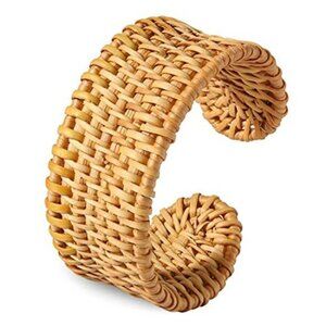 Bracelet Handmade Lightweight Straw Wicker Braid Cuff Bangle Bracelet